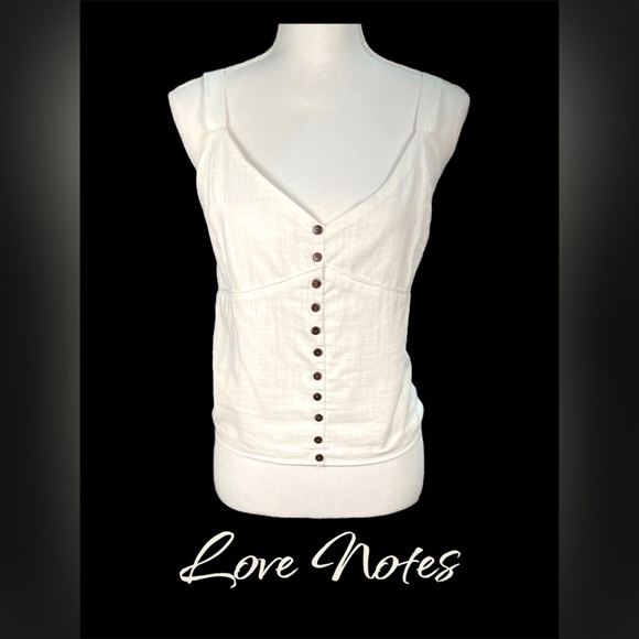 Love Notes | White Cropped Tank Top - Picture 1 of 7